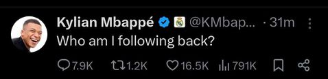 Kylian Mbappe's account suffered a likely cyber attack || Image credit: X screenshot