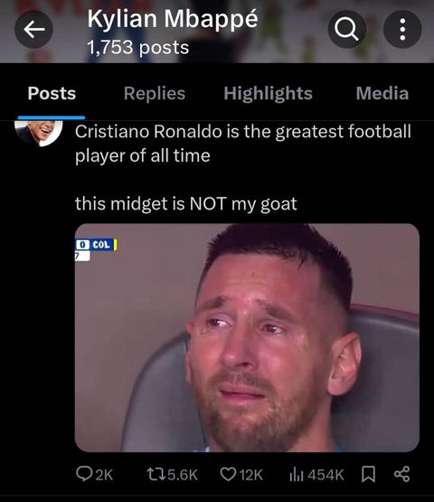 Kylian Mbappe's account suffered a likely cyber attack || Image credit: X screenshot