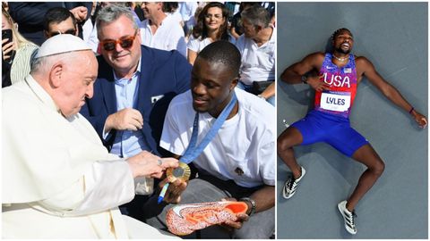 Noah Lyles mocked as rival Letsile Tebogo meets Pope for Papal grace