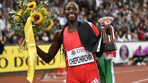 Nelly Chepchirchir Reacts After Dramatic First Diamond League 1500m Title