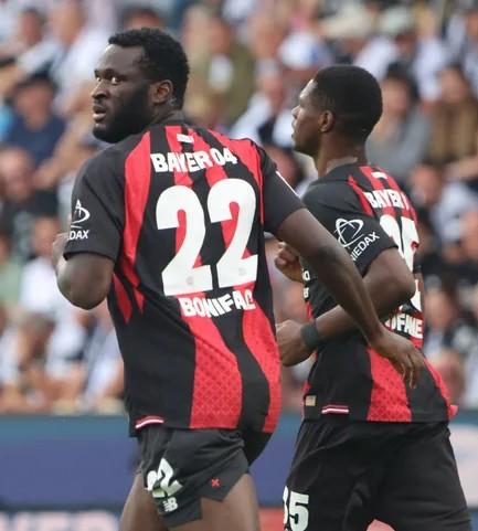 Victor Boniface was subbed on for the last five minutes.