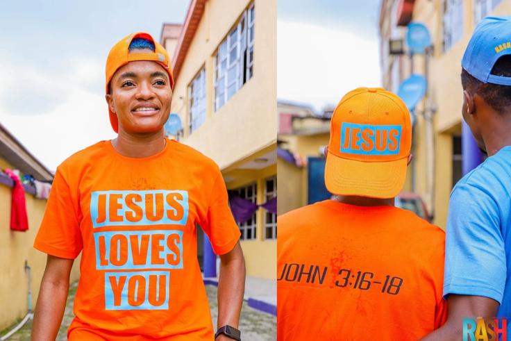 Ajibade has taken to social media to show off a Jesus Loves You Brand. Instagram/Rasheedat Ajibade