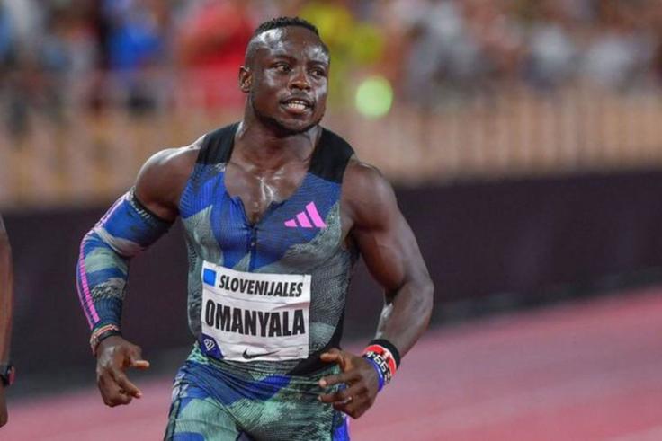 Ferdinand Omanyala hits the studio to record gospel song after mixed 2023 season