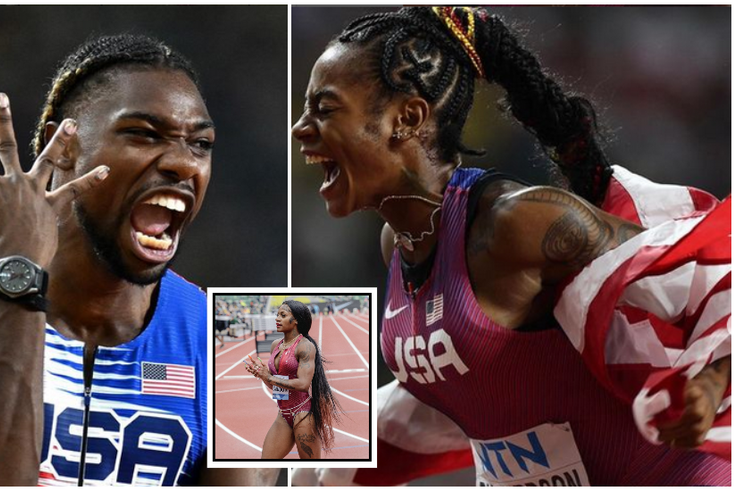 Sha'Carri Richardson and Noah Lyles were in Dallas to support to high school students |Pulsesports.ng