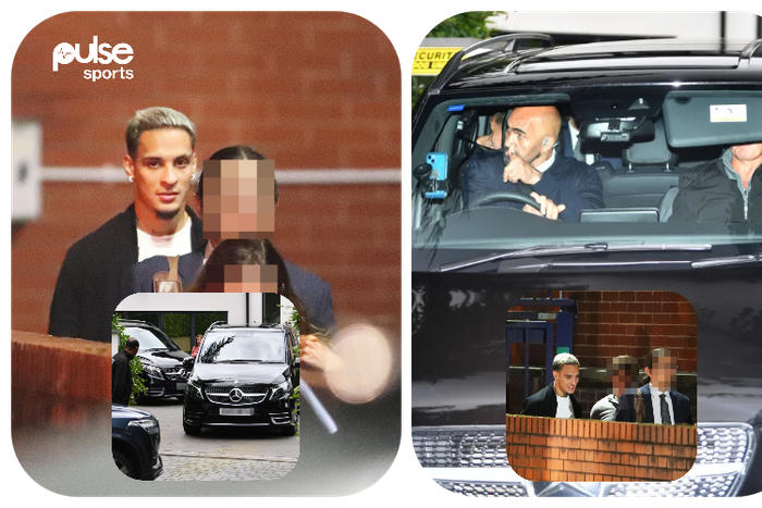 Antony, seen leaving Manchester police station
