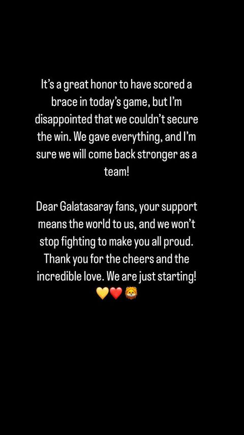 Osimhen on Instagram story || Instagram