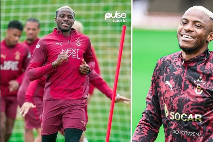 Victor Osimhen in Galatasaray training || Image credit: Fotoarena