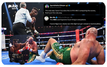 Nigerians drag INEC 'for allegedly rigging' Francis Ngannou vs Tyson Fury fight