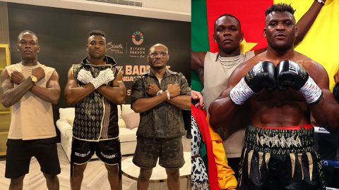 Israel Adesanya celebrates Francis Ngannou for shocking the boxing world in fight against Tyson Fury