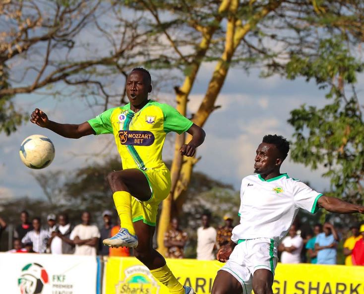Julius Masaba the hero as Kariobangi Sharks gnaw Kakamega Homeboyz with