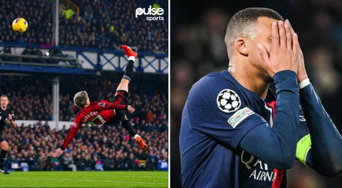 He thinks he's Garnacho' — Fans mock Mbappe after failed bicycle kick  attempt - Pulse Sports Uganda