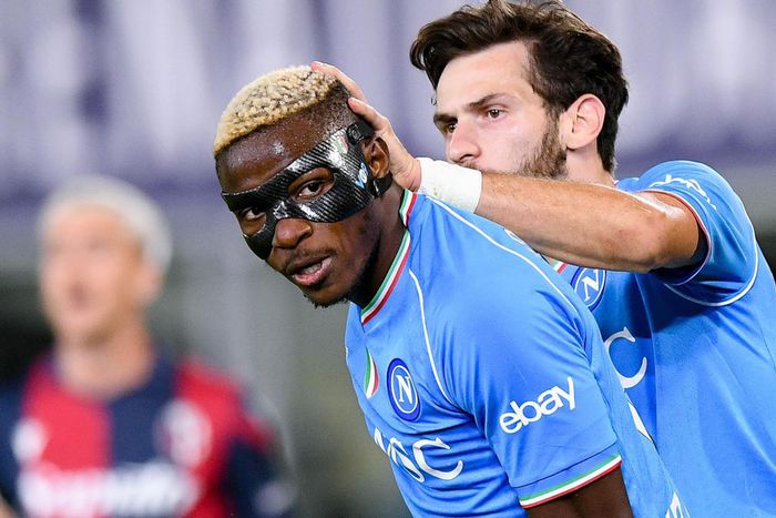 Napoli forwards Victor Osimhen and Khvicha Kvaratskhelia || Eurosports
