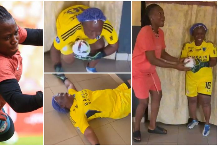 Chiamaka Nnadozie and her mother having fun at home.