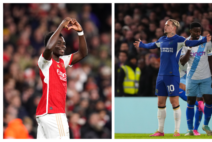 Chelsea fans compare Saka and Mudryk