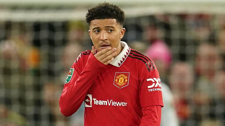 Manchester United attacker Jadon Sancho || Image credit Getty