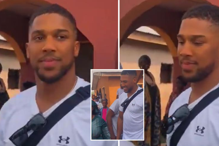Anthony Joshua: British-Nigerian boxer melts heart with Christmas visit to hometown in Ogun State (VIDEO)