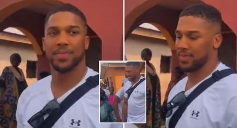 Anthony Joshua: British-Nigerian boxer melts hearts with Christmas visit to hometown in Ogun State (VIDEO)