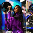 Winnie Harlow stuns in purple themed-outfit at Formula E World Championship in Saudi Arabia