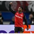Boniface celebrates teammate Tella’s UCL goal