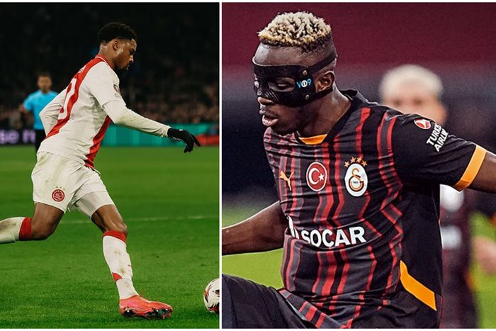 Chuba Akpom (left) and Victor Osimhen (right) went head-to-head in the Europa League.