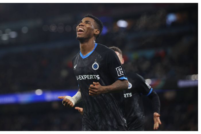 Onyedika reacts to scoring against UCL winners