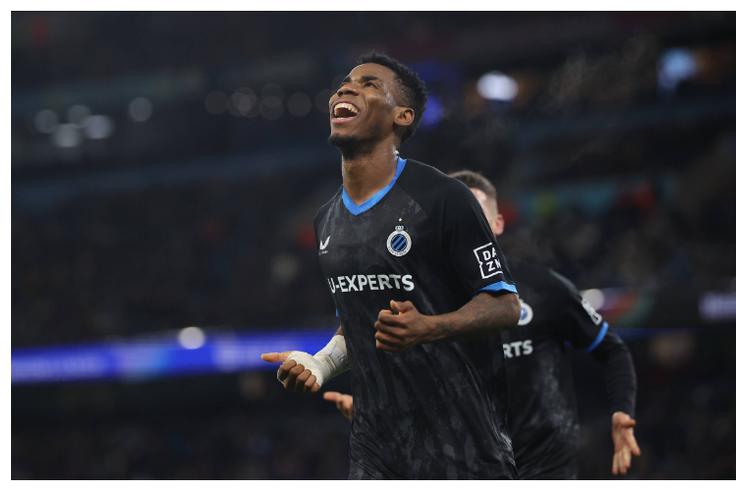 Onyedika reacts to scoring against UCL winners