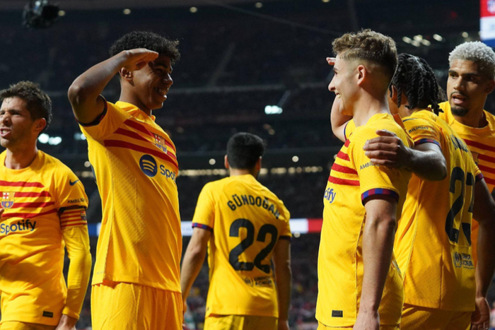 FC Barcelona, Barca s Lamine Yamal (l) and Fermin Lopez celebrate goal during La Liga match. March 17,2024 || Image credit: Imago