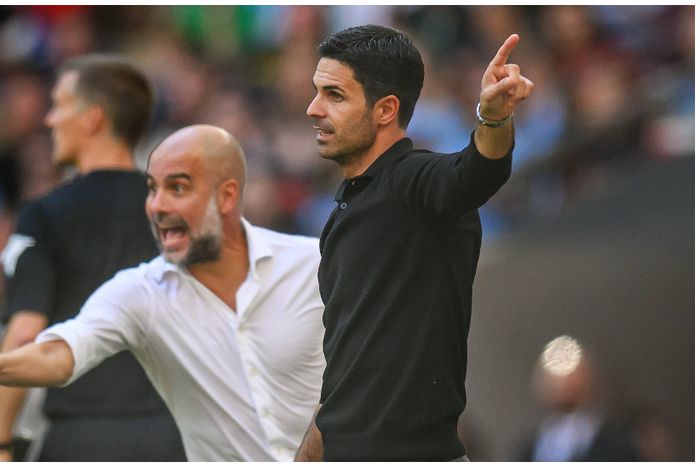 Master vs Apprentice: Pep Guardiola and Arsenal boss Mikel Arteta (Photo Credit: Imago)