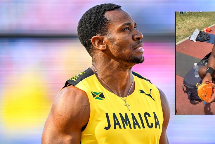 Yohan Blake spikes.