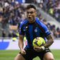 Lautaro Martinez celebrates after scoring for Inter Milan against Lazio