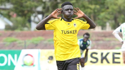 Odoyo heaps praise on Tusker teammates as midfielder grabs maiden goal for the club