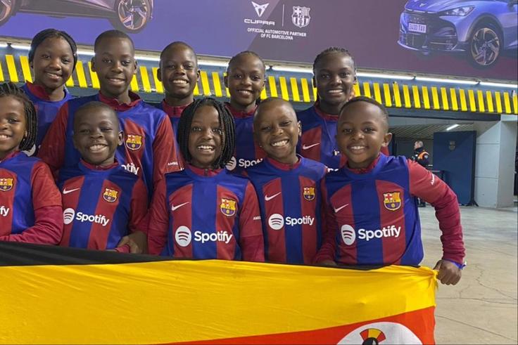 When Barcelona defeated Valencia they called up the Masaka Kids Africana to dance.