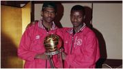 Unforgettable: Finidi George relives 1995 glory days with Super Eagles legend Nwankwo Kanu at Ajax
