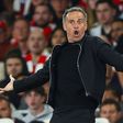 Luis Enrique reacts in the technical area Arsenal v Paris Saint-Germain, UEFA Champions League, Semi Final, First Leg, Football, Emirates Stadium, London, UK - 29 Apr 2025
