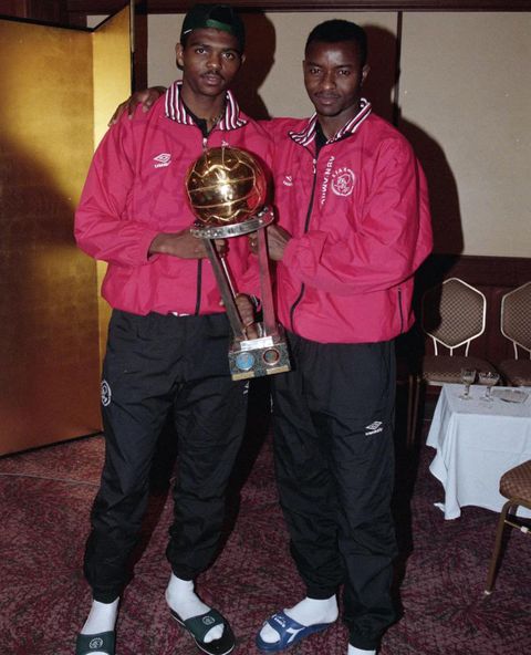 Finidi George and Nwankwo Kanu in 1995.