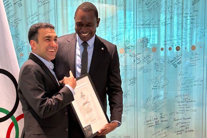 David Rudisha awarded the Olympic certificate of recognition
