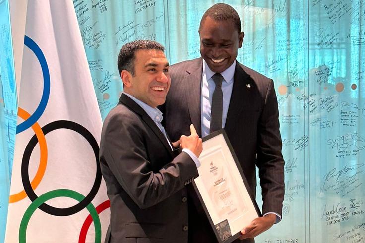 David Rudisha awarded the Olympic certificate of recognition