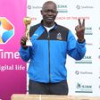 Nairobi Water women Handball team coach Jack Ochieng after he was awarded with the StarTimes/ SJAK Coach of the Month award for March at the Company Headquarters in Nairobi on May 30, 2023