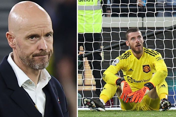 Manchester United boss Erik ten Hag with goalkeeper David De Gea