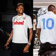 While on vacation, Osimhen shared several photos of himself on social media wearing a Napoli jersey from the 1987–1988 campaign.