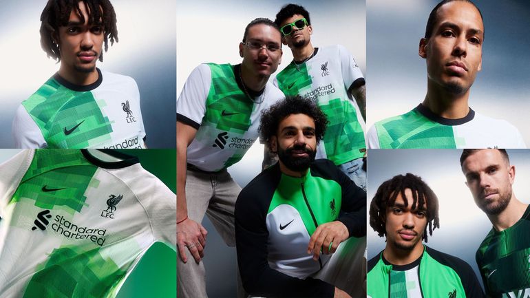 Men's Liverpool 2023/24 Nike Stadium Away Jersey - White/Green - Sports  Closet