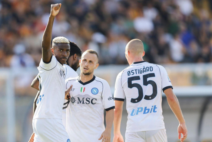 Napoli players celebrating a goal || Image credit: Imago