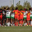 Ahead of the 2025 WAFCON, the Super Falcons of Nigeria and the Black Queens of Ghana pray together after a friendly.