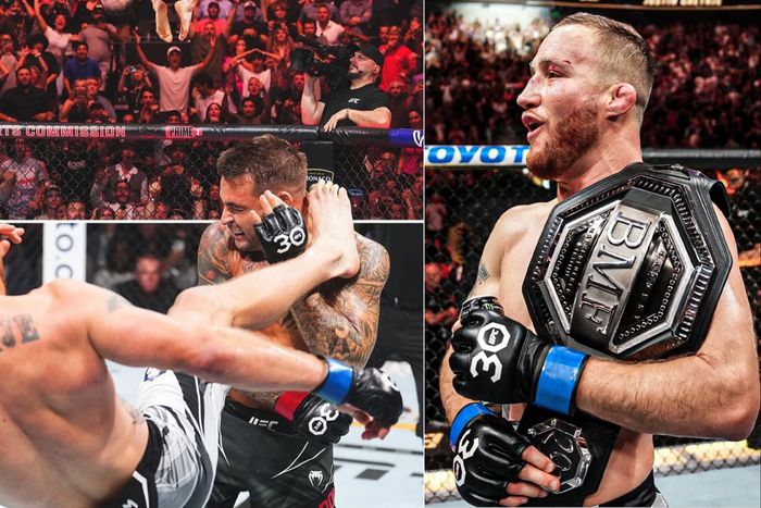 Since their previous encounter, Justin had gained experience, and he demonstrated it by going for volume right away and working on Poirier skillfully.