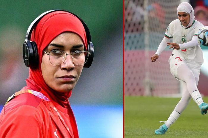 Nouhaila Benzina is the first woman to compete at a world cup while wearing a hijab