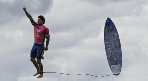 Paris 2024 Olympics: Behind the lens of Gabriel Medina's spectacular Olympic Surfing Photo