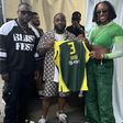 Nigerian-born WNBA star Nneka Ogwumike gifts Davido Jersey.