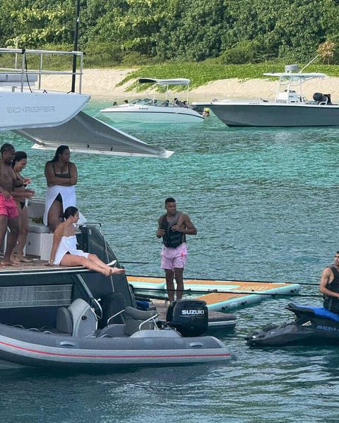 Kylian Mbappe and Achraf Hakimi holidayed together on a luxury yacht off the shores of Isla Palominos