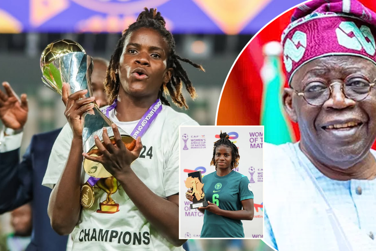 "You'll fall in love with him" — Super Falcons MVP Esther Okoronkwo DENIES fabricated quote after meeting President Tinubu