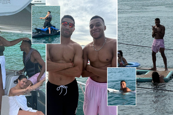 Kylian Mbappé and Achraf Hakimi spotted yachting with mystery women in Puerto Rico